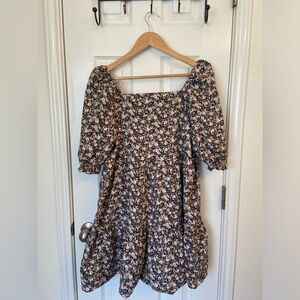 Levi’s floral puff sleeve mini dress